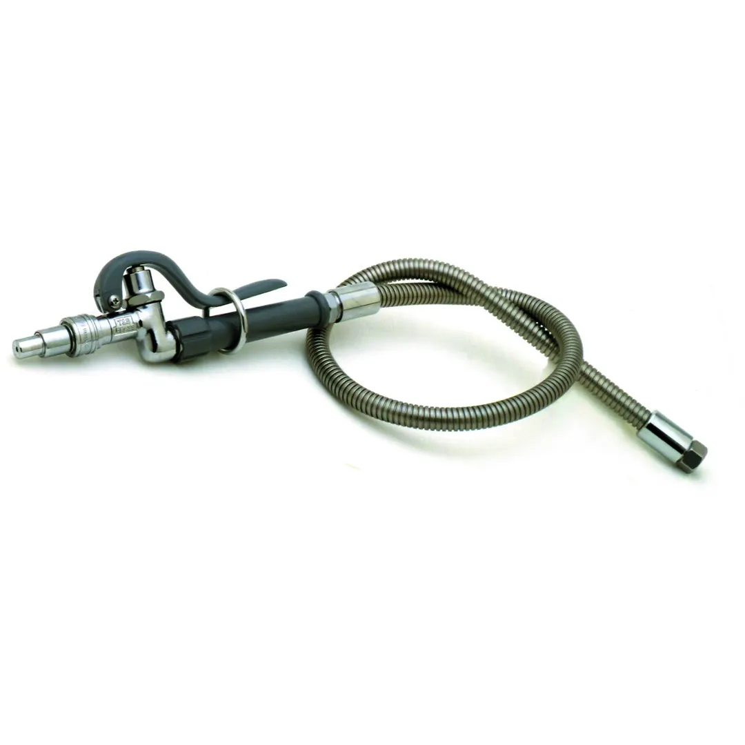 T&S Brass B-1412 Pre-Rinse Spray Assembly, Quick Connect Fan Spray Head