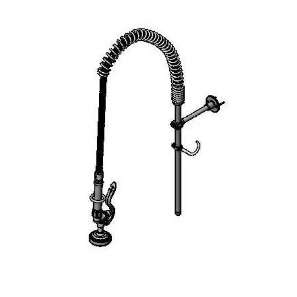 T&S Brass B-2250-B-18R Pre-Rinse Unit, Spring Action Gooseneck