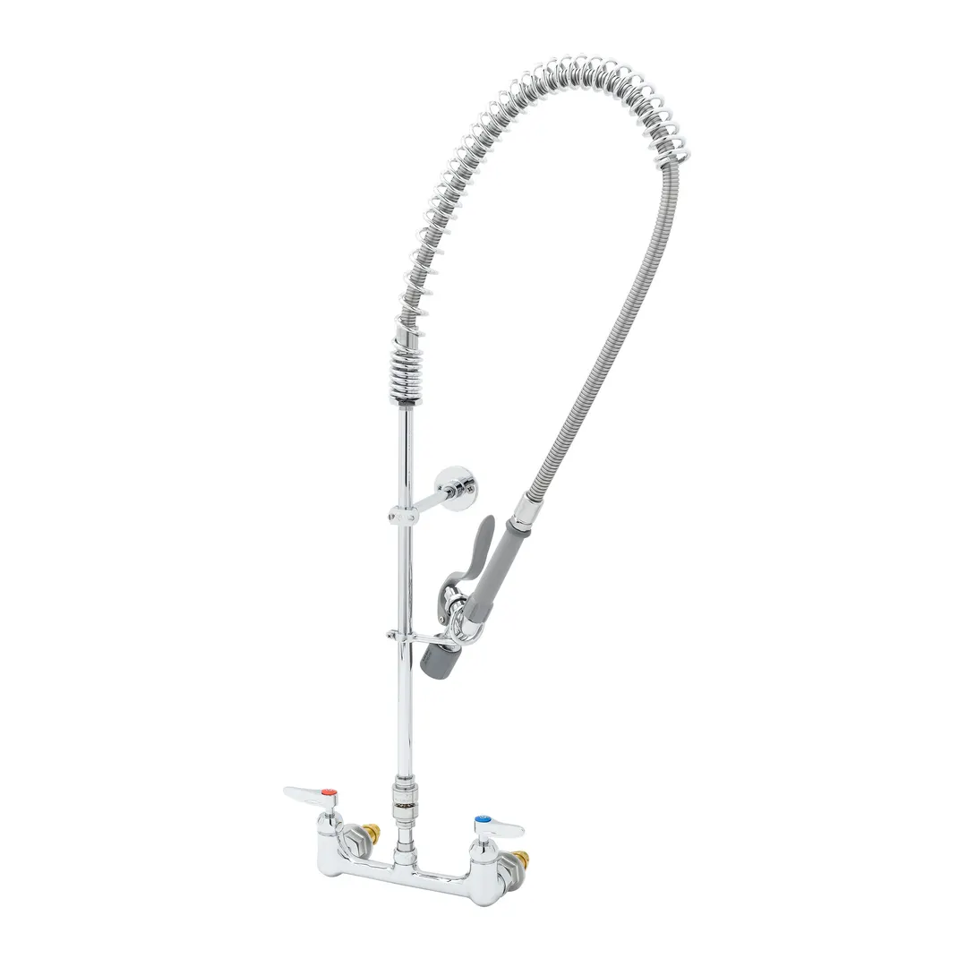 T&S Brass B-2278-01-CR Easyinstall Pre-Rinse Unit, Wall Mount, 8" Center