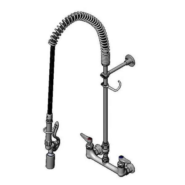 T&S Brass B-2278-02-CR Easyinstall Pre-Rinse Unit, Wall Mount, 8" Center