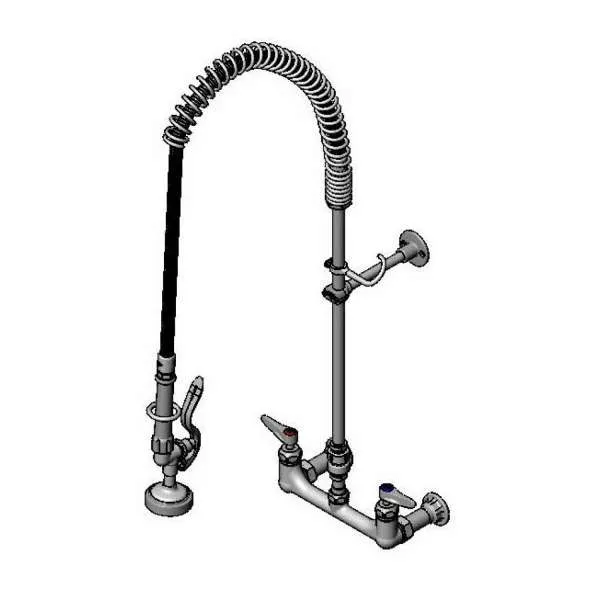 T&S Brass B-2278-0440-CR Easyinstall Pre-Rinse Unit, Wall Mount, 8" Center