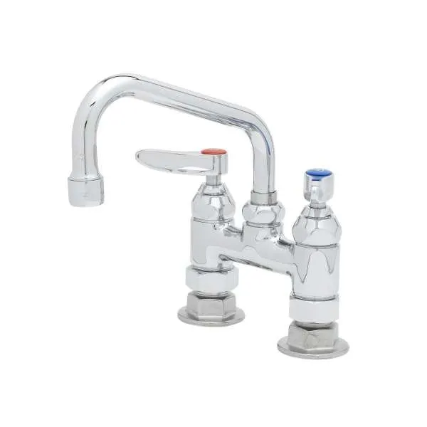 T&S Brass B-2283 Double Pantry Faucet, Deck Mount, 4" Centers