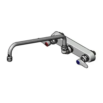 T&S Brass B-2291 Faucet Workboard, Splash Mounted, 1/2" Npt Male Shanks