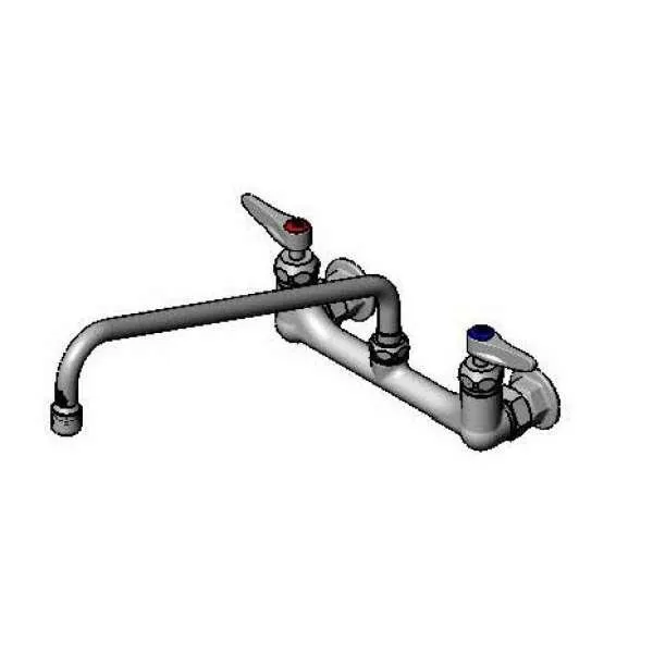 T&S Brass B-2299-CR Mixing Faucet, Wall Mount, 8" Adjustable Centers