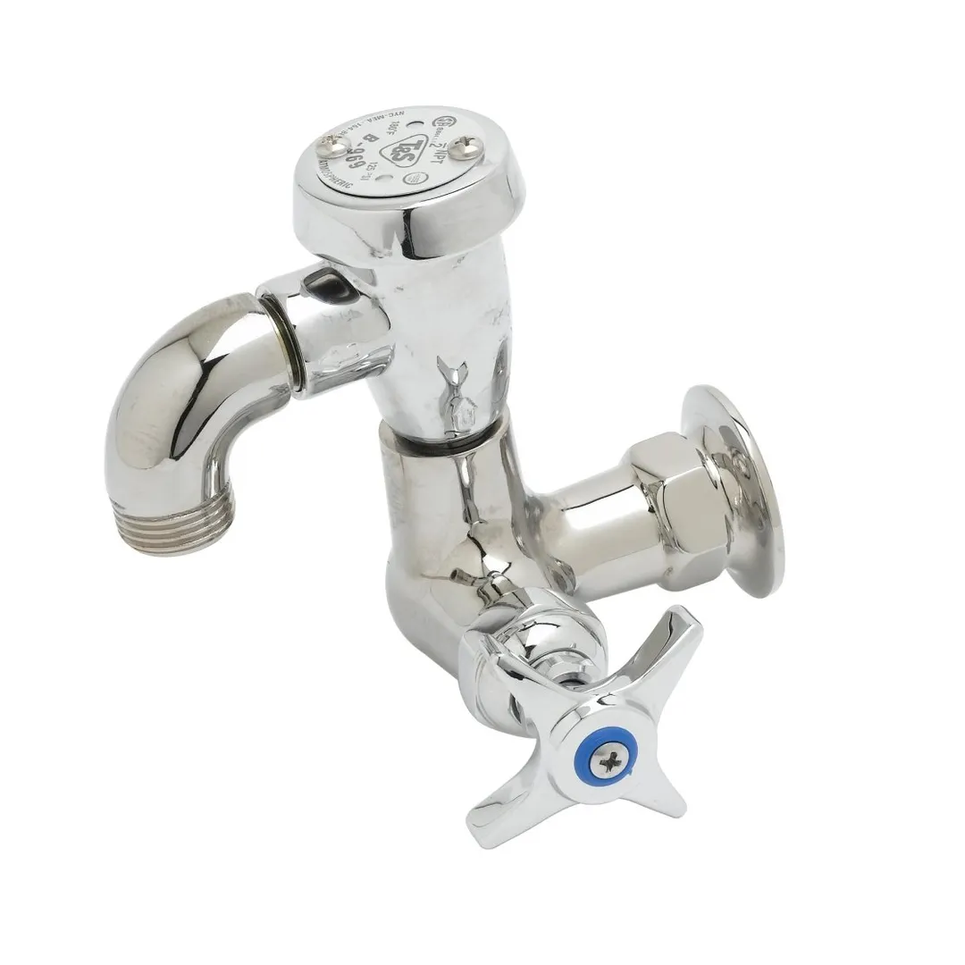 T&S Brass B-2301 Sill Faucet, Wall Mount, Single Hole, Eterna Cartridge