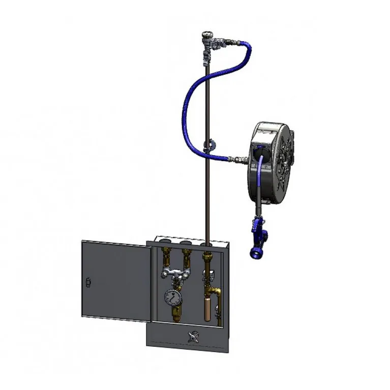 T&S Brass B-2339-02 Hose Reel Assembly, Enclosed, with 3/8" X 30' Ft. Hose.