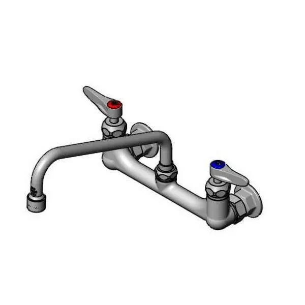 T&S Brass B-2342-VF22-CR Pantry Faucet, Wall Mount, 8" Adjustable Centers