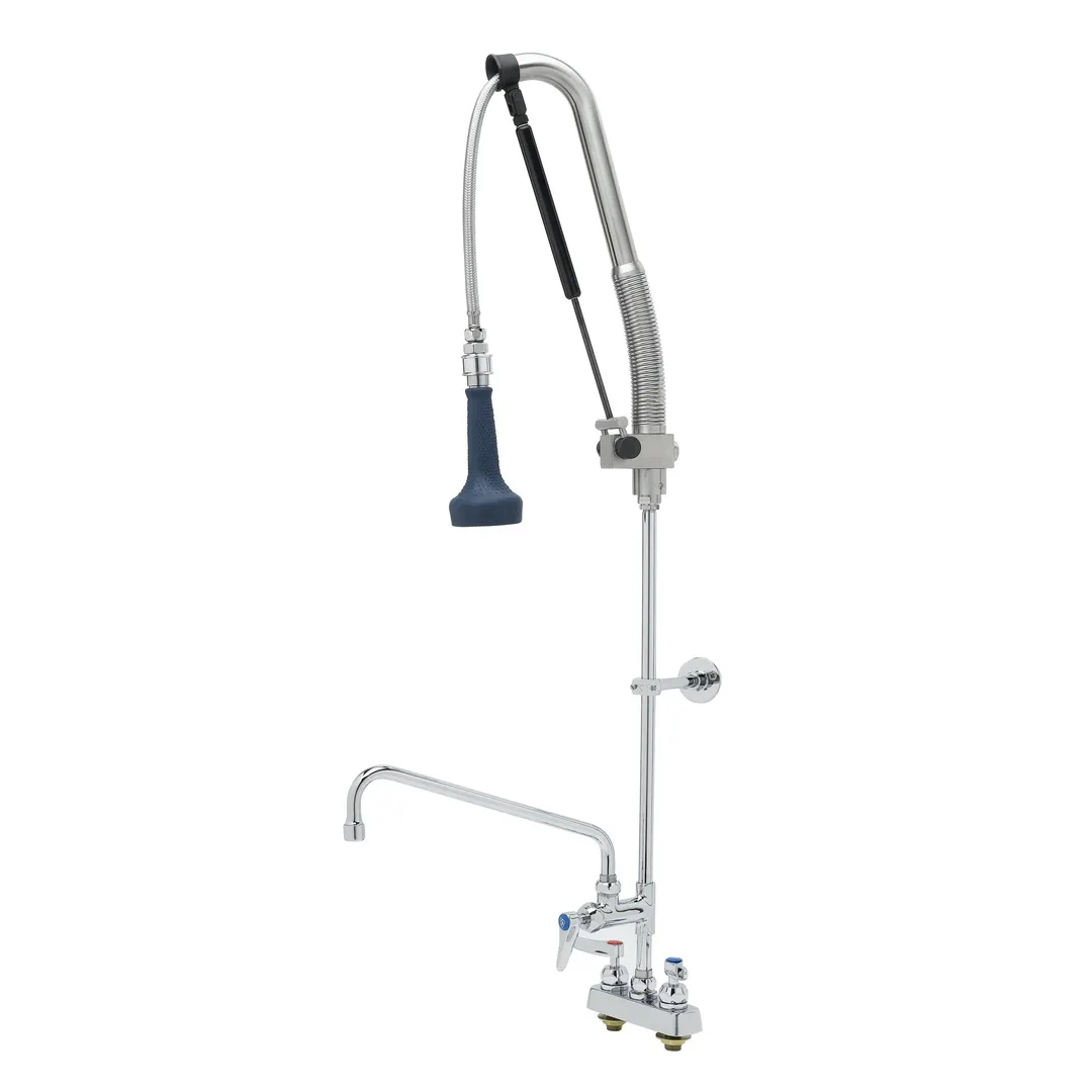 T&S Brass B-5110-12-CRB8P Easyinstall Durapull Pre-Rinse Unit, Deck Mount