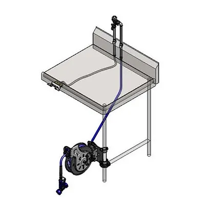 T&S Brass B-7132-U02TS3 Hose Reel Assembly, Table-Mount