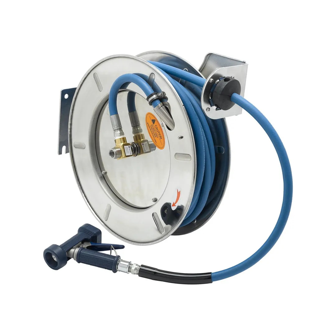 T&S Brass B-7143 Hose Reel System, Open, 1/2" X 50' Hose, No Spray Valve