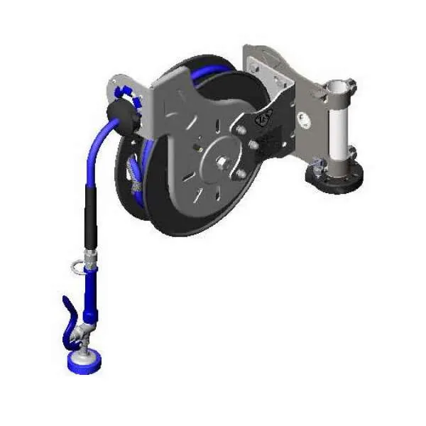 T&S Brass B-7232-01-STB Hose Reel, Open, Coated Steel, 3/8" X 35 Ft. Hose