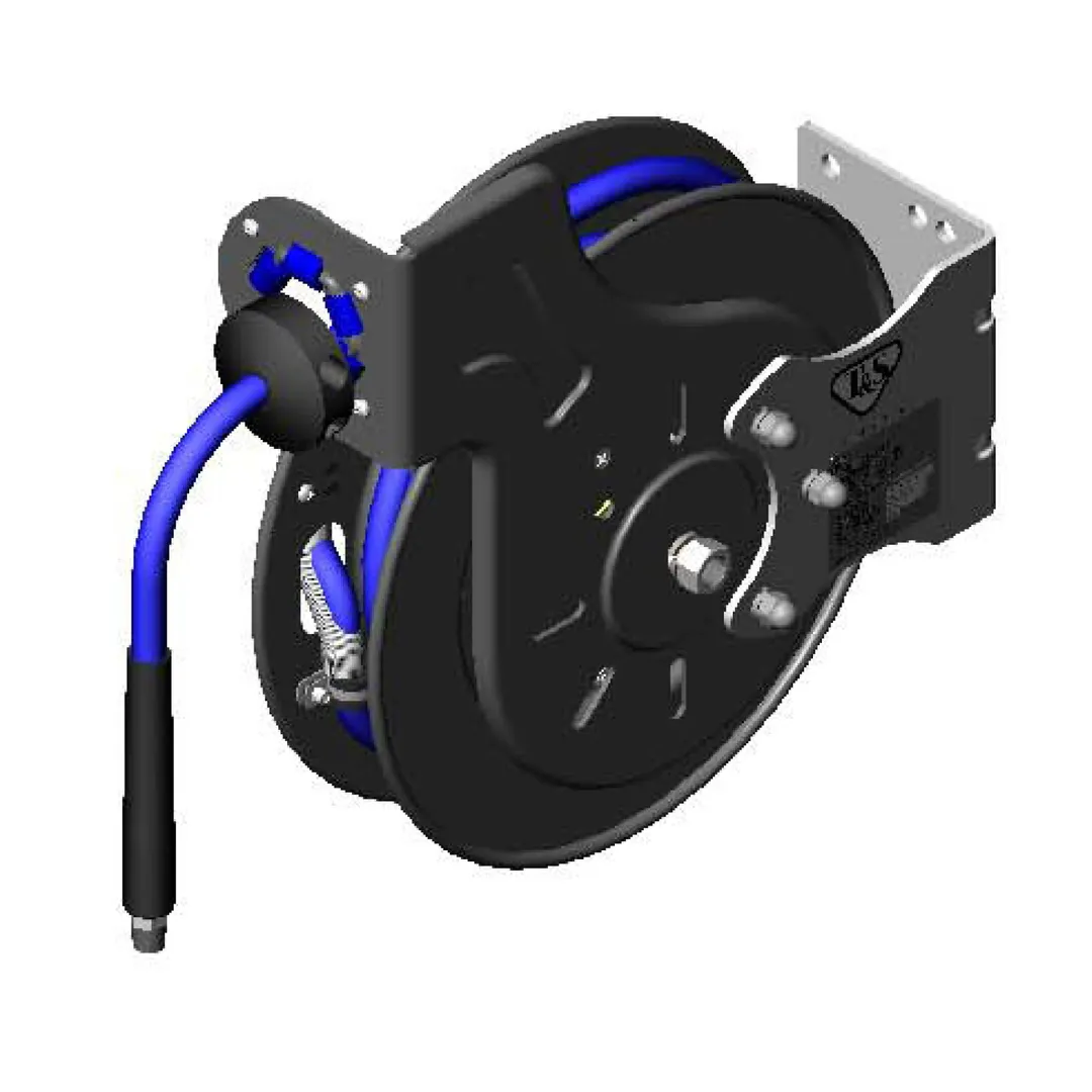 T&S Brass B-7232 Hose Reel System, Open, 3/8" X 35 Ft. Hose, Epoxy Coated Steel