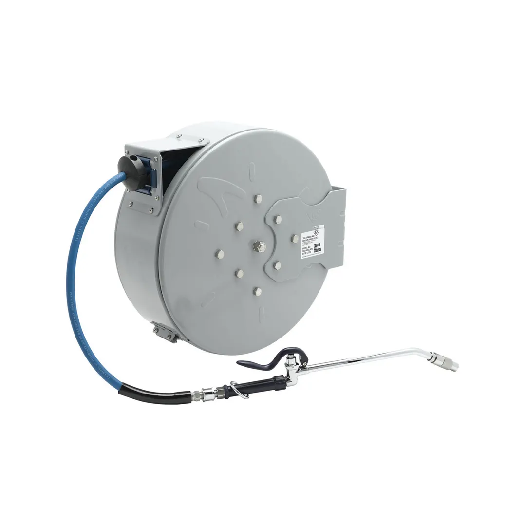 T&S Brass B-7242-C10 Hose Reel, Enclosed, Coated Reel, 3/8" X 50 Ft. Hose
