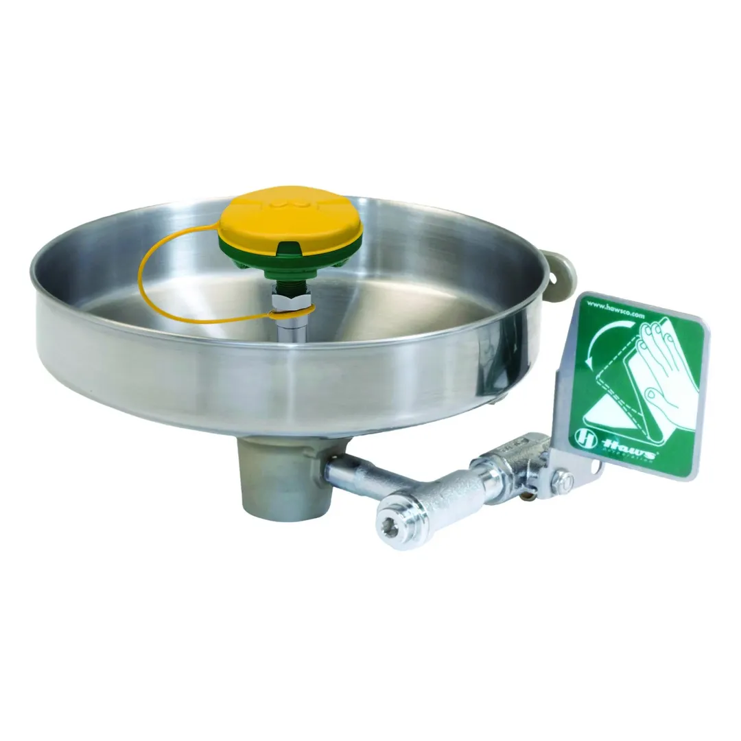 T&S Brass EW-7360B Eyewash Unit, Wall Mount, Chrome-Plated Brass Ball Valve