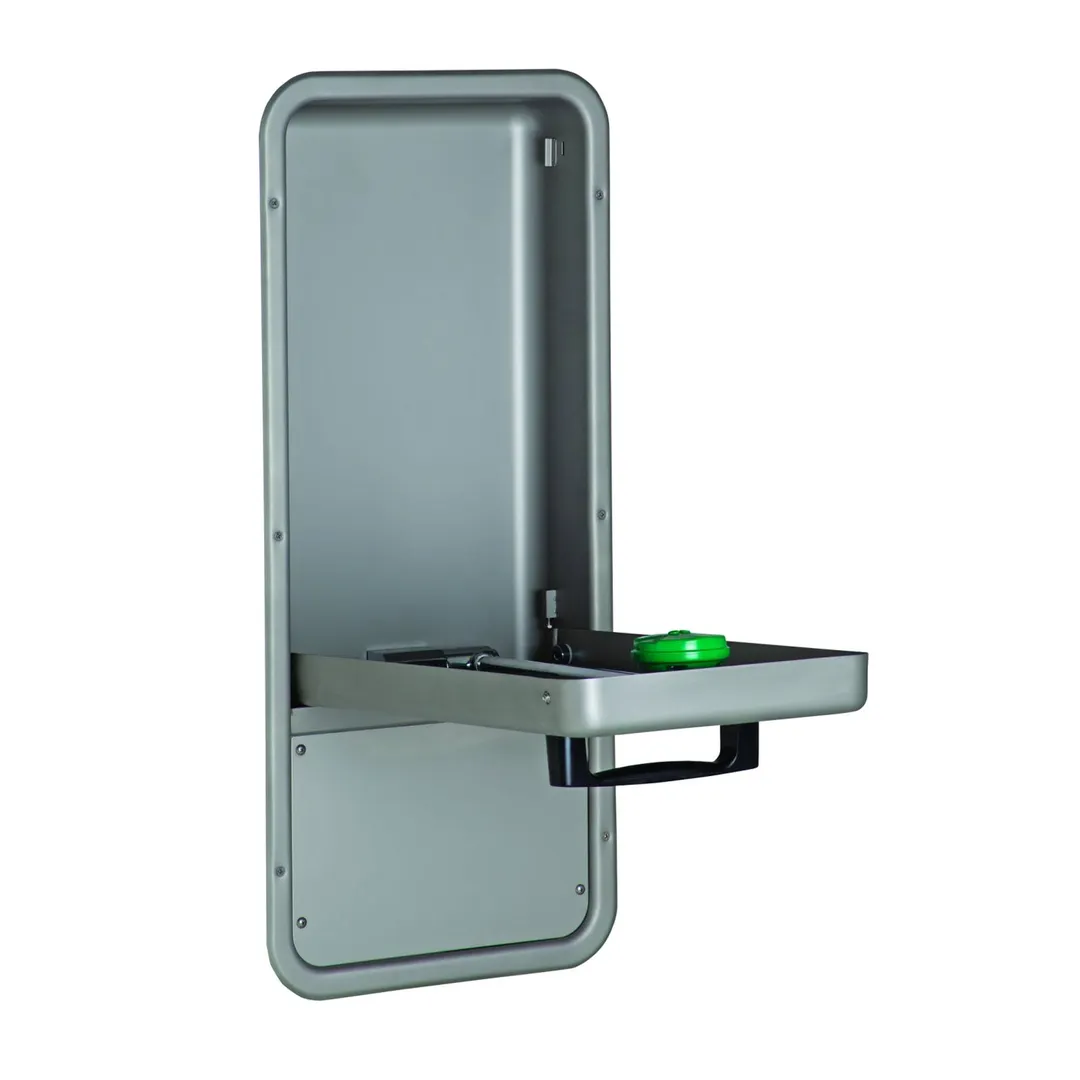 T&S Brass EW-7656WC Recessed Wall Mount Eyewash, 32"H x 14"W x 5"D, Chrome Brass, Stainless Steel