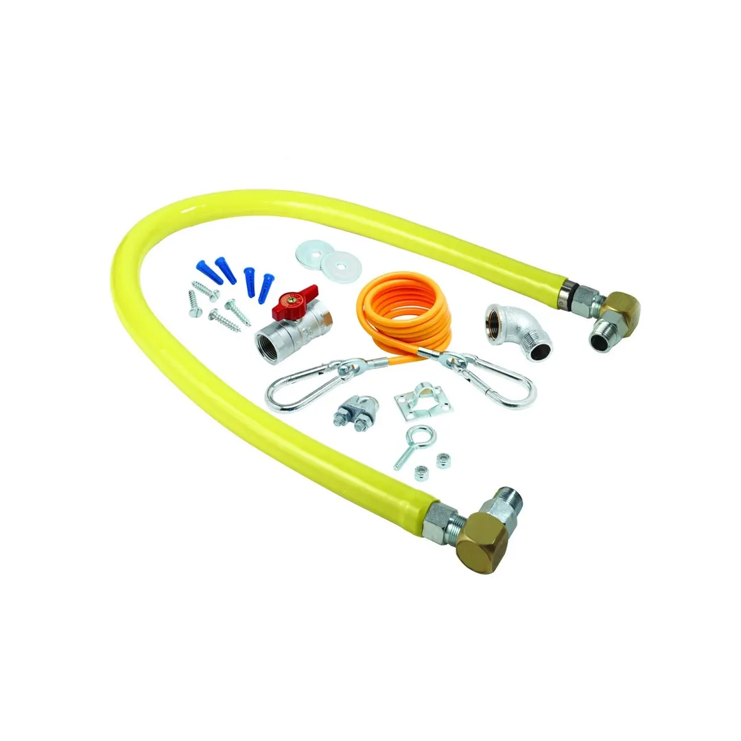 T&S Brass HG-2C-24SK Safe-T-Link Gas Connector Kit, 1/2" Connection, 24"L