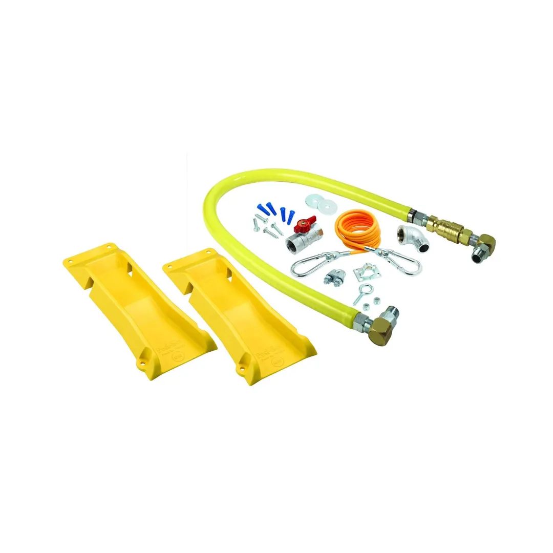 T&S Brass HG-4C-48SK-PS Safe-T-Link Gas Connector Kit, 1/2" Connection, 48"L