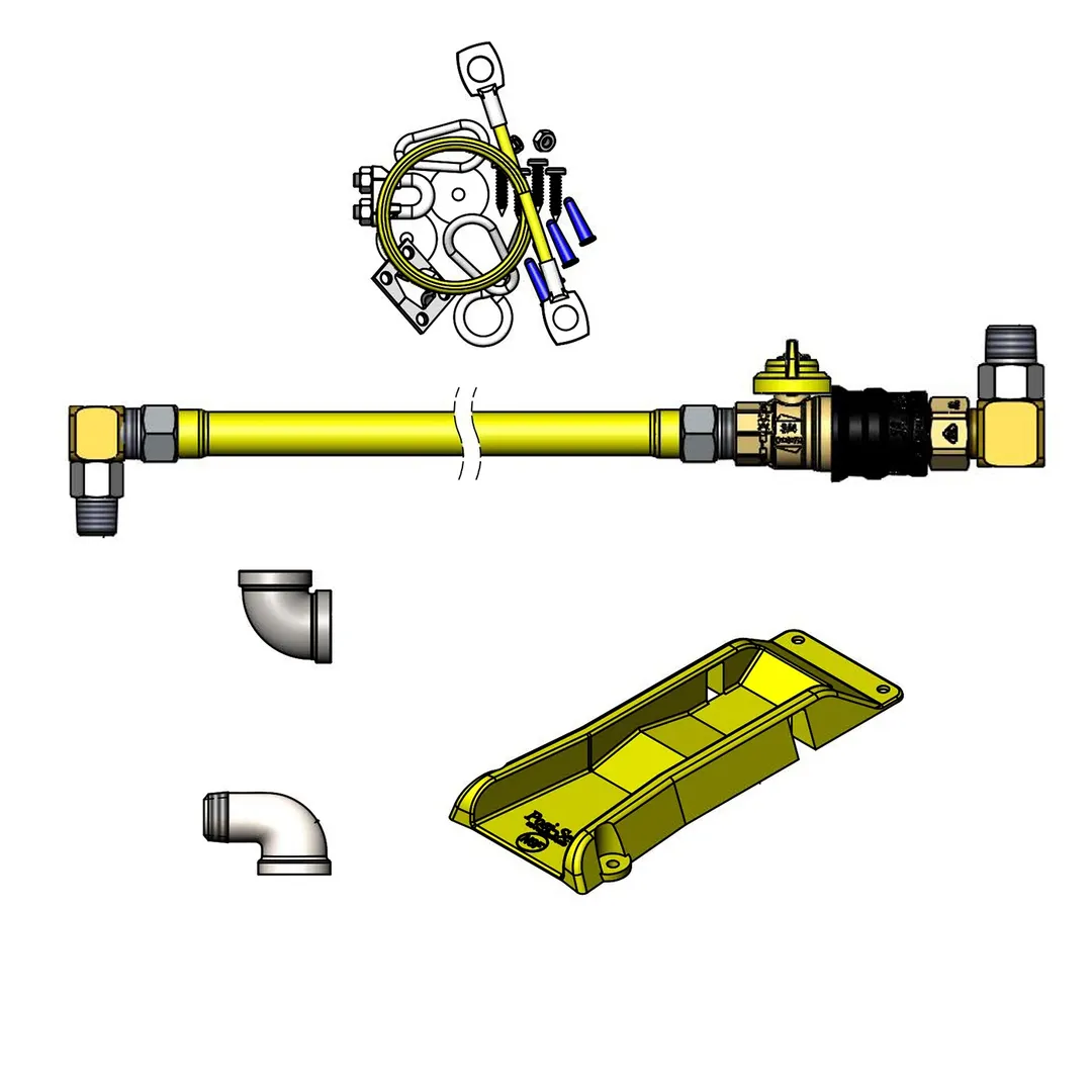 T&S Brass HG-4D-48GS-K-PS Safe-T-Link Gas Connector Hose