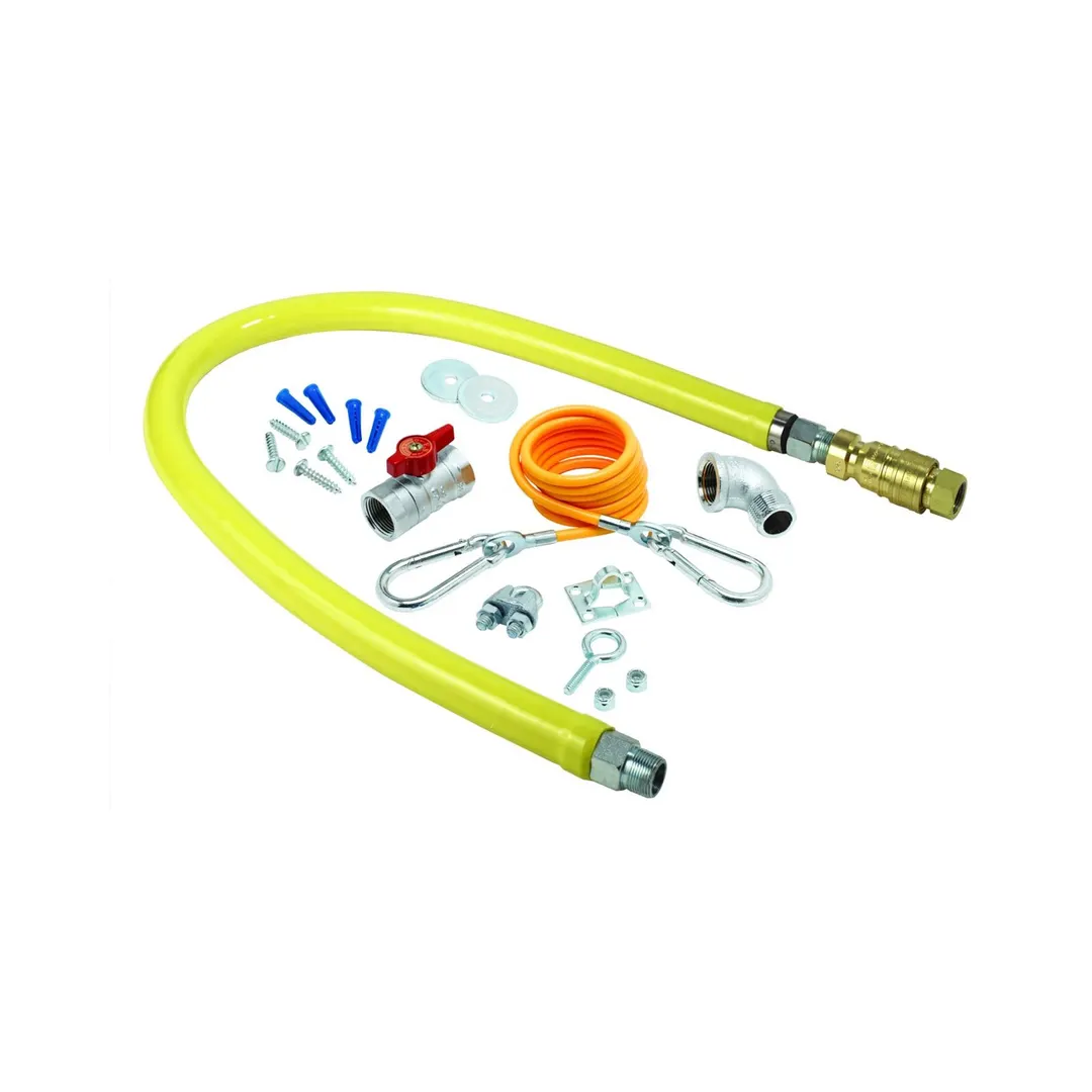 T&S Brass HG-4D-48K-FF Safe-T-Link Gas Connector Kit, with Quick Disconnect