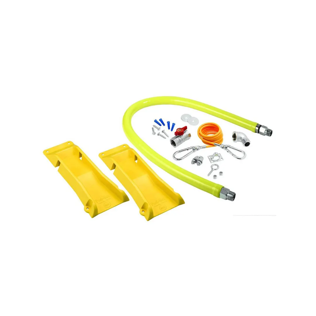 T&S Brass HG-4D-48K-PS Safe-T-Link Gas Appliance Connector, 48" Long Coated Hose