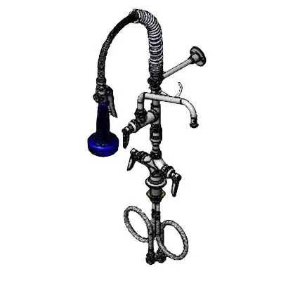 T&S Brass MPQ-2DLV-08-CR Easyinstall Mini Pre-Rinse Units, Deck Mount
