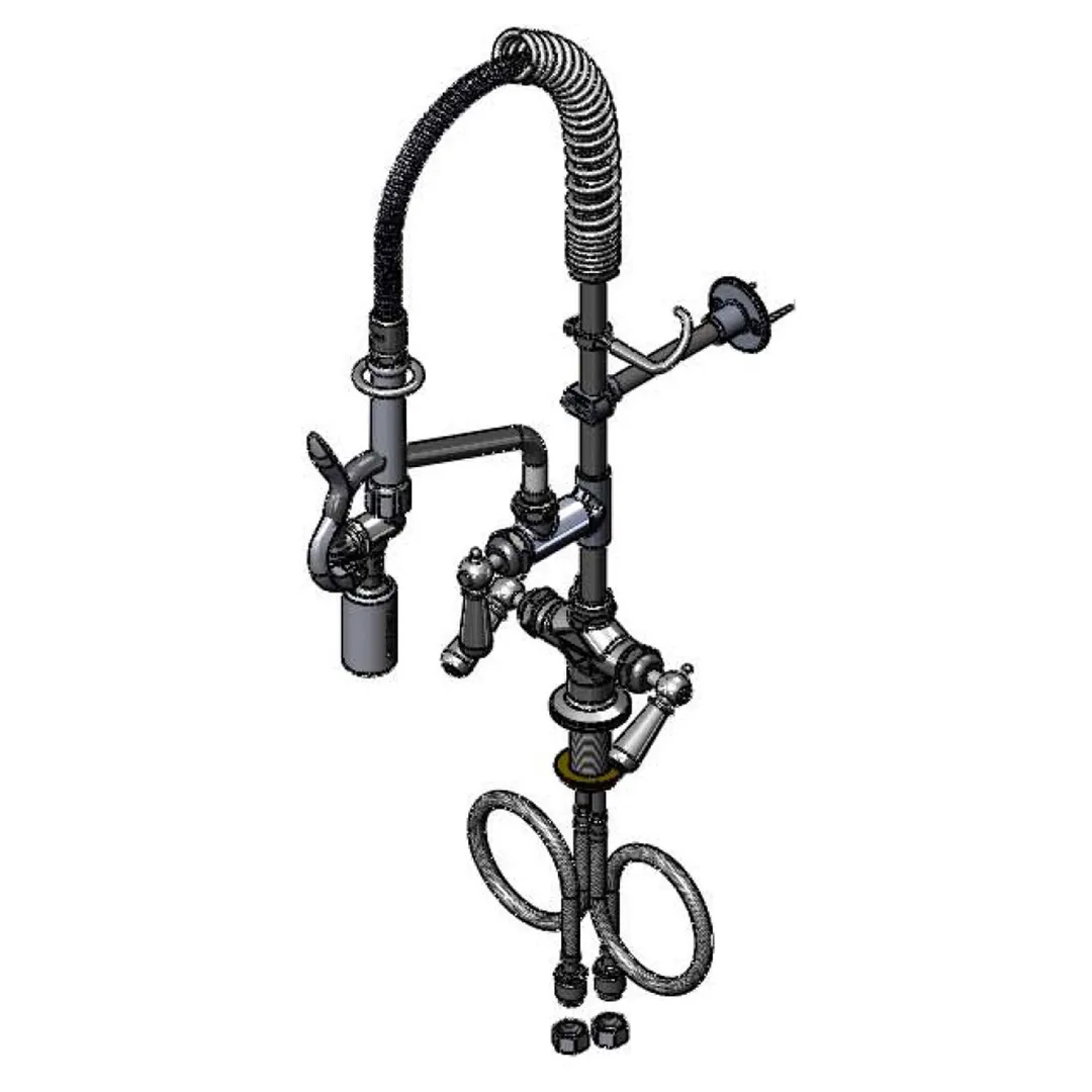 T&S Brass MPY-2DCN-08-CR Easy Install Pre-Rinse Unit
