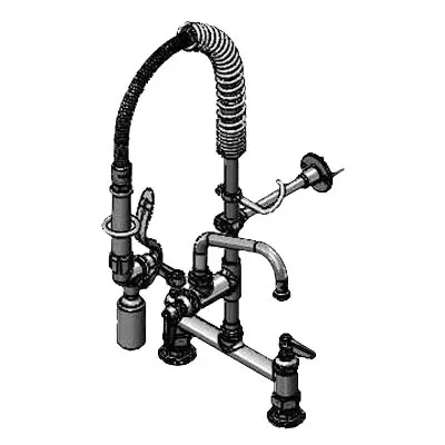 T&S Brass MPY-8DLN-06 Mini Pre-Rinse Unit, Low Flow Spray Valve, 6" Swing Nozzle