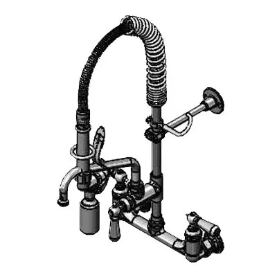 T&S Brass MPY-8WCN-08-CR Easyinstall Mini Pre-Rinse Units, Wall Mount, 8" Center