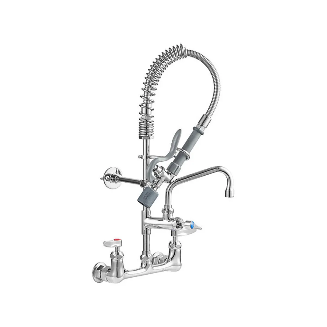 T&S Brass MPY-8WLN-06-CR Easyinstall Mini Pre-Rinse Unit, Double, Wall Mount