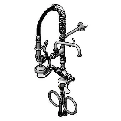 T&S Brass MPZ-2DWV-08-CR Easyinstall Mini Pre-Rinse Units, Deck Mount