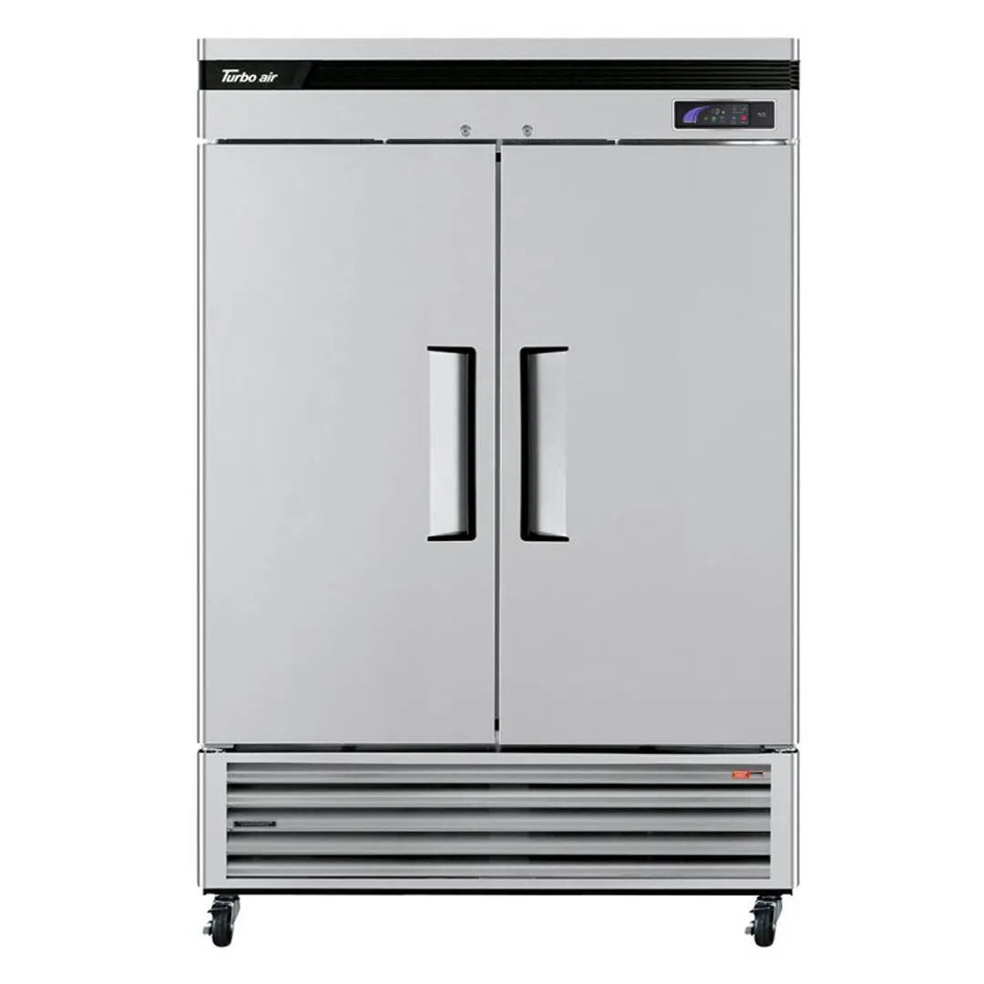 Turbo Air TSF-49SD-N 54" 2-Solid Door Reach-In Freezer, Bottom Mount, 40 cu. ft., Stainless Steel