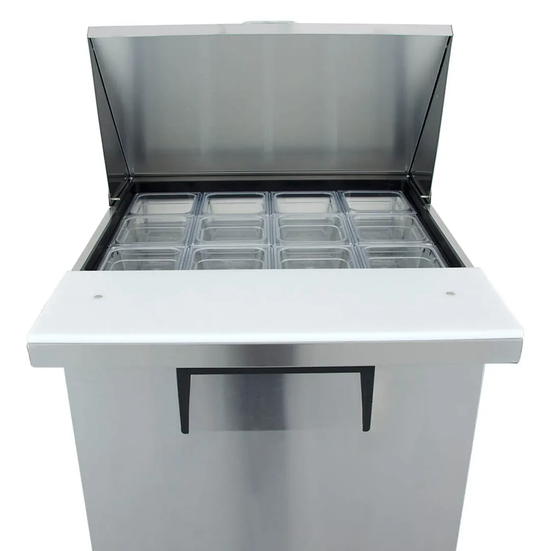 True TSSU-27-12M-C-HC 27" Mega Top Sandwich/Salad Prep Table w/ 1 Door 12 Pans