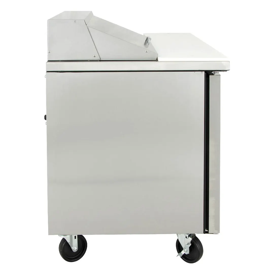 True TSSU-48-08-HC 48" Two Section Sandwich / Salad Prep Table w/ 2 Doors, 8 Pans