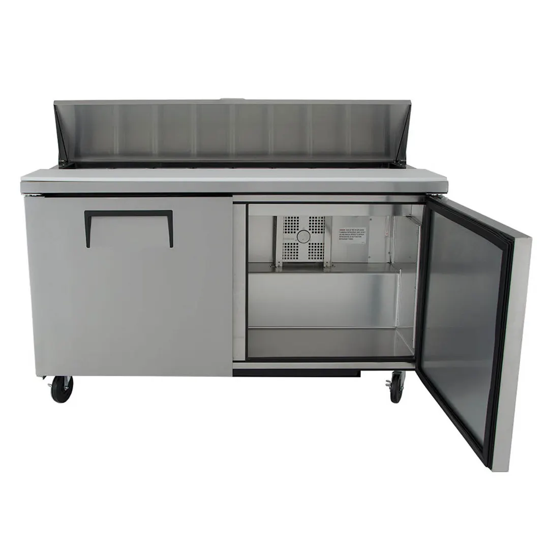 True TSSU-60-16-HC 60" Two Section Sandwich / Salad Prep Table w/ 2 Doors, 16 Pans