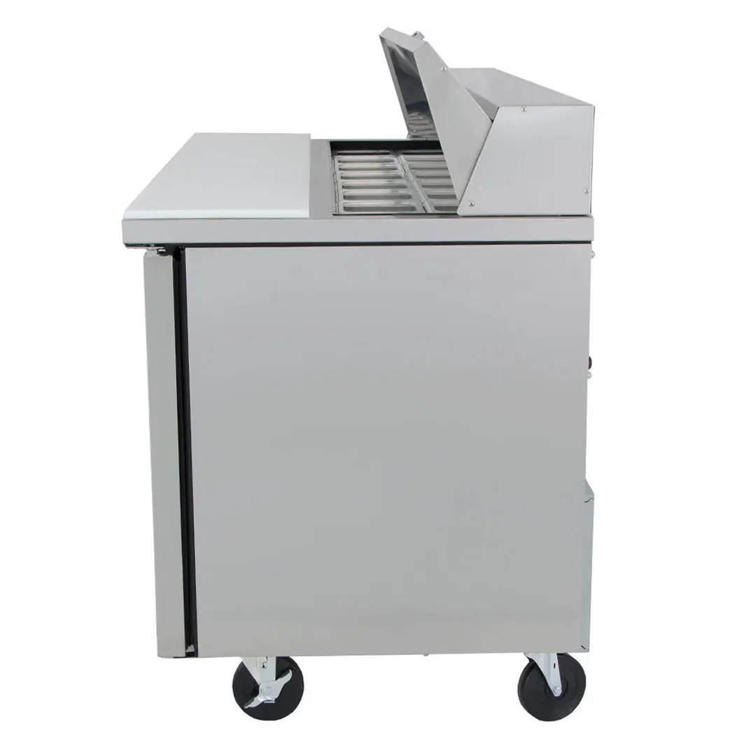 True TSSU-60-16-HC 60" Two Section Sandwich / Salad Prep Table w/ 2 Doors, 16 Pans