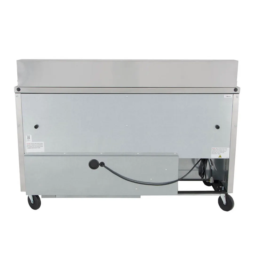 True TSSU-60-16-HC 60" Two Section Sandwich / Salad Prep Table w/ 2 Doors, 16 Pans