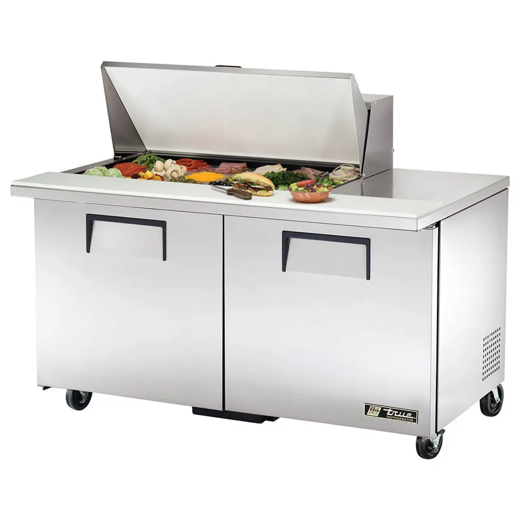 True TSSU-60-18M-B-HC 60" Mega Top Sandwich/Salad Prep Table w/ 2 Doors 18 Pans