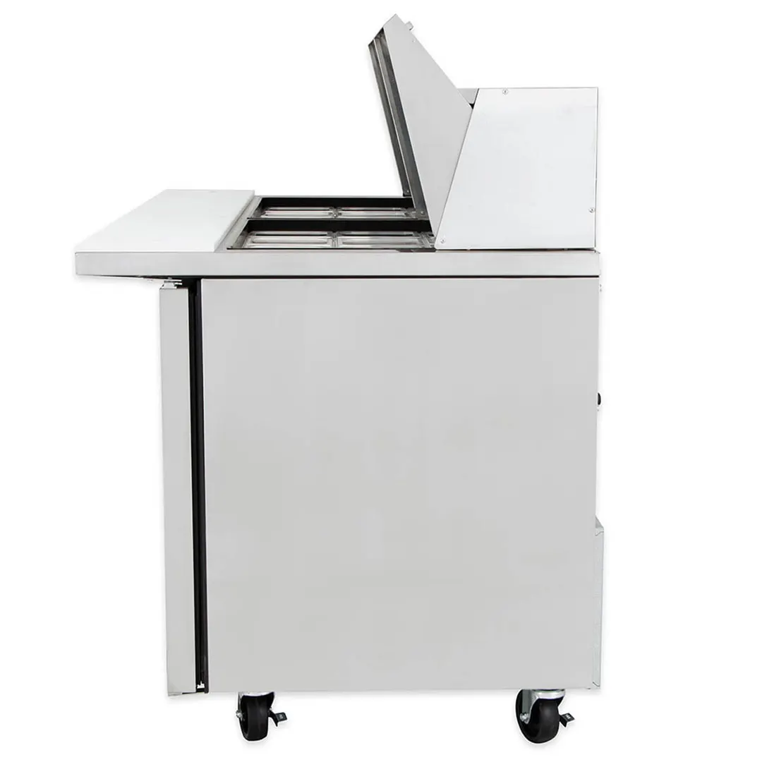 True TSSU-60-24M-B-ST-HC 60" Mega Top Sandwich/Salad Prep Table w/ 2 Doors, 24 Pans