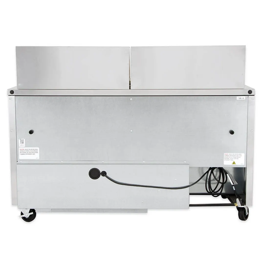True TSSU-60-24M-B-ST-HC 60" Mega Top Sandwich/Salad Prep Table w/ 2 Doors, 24 Pans