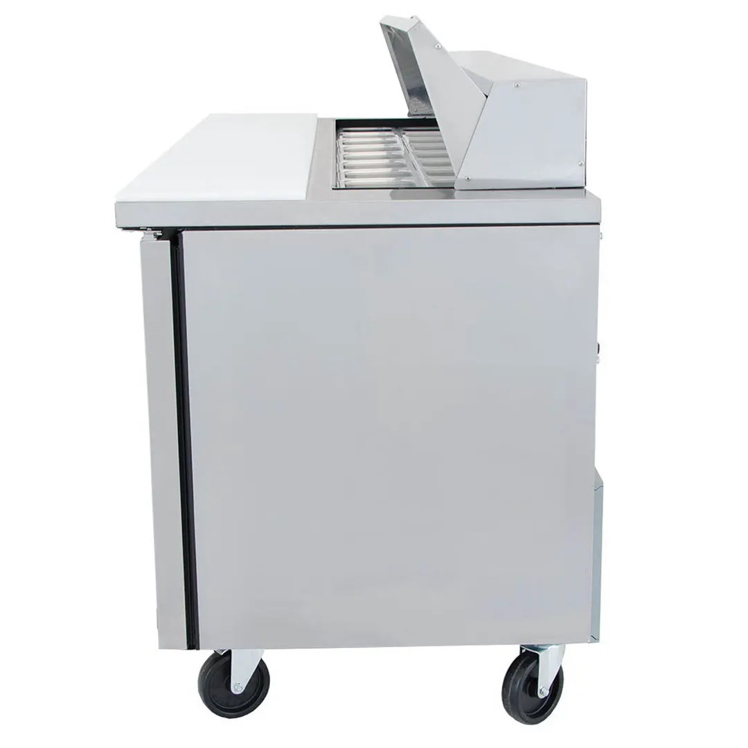 True TSSU-72-18-HC 72" Three Section Sandwich / Salad Prep Table w/ 3 Doors, 18 Pans
