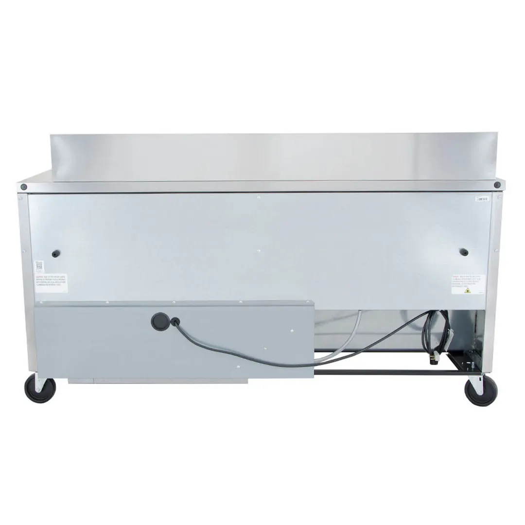 True TSSU-72-18-HC 72" Three Section Sandwich / Salad Prep Table w/ 3 Doors, 18 Pans