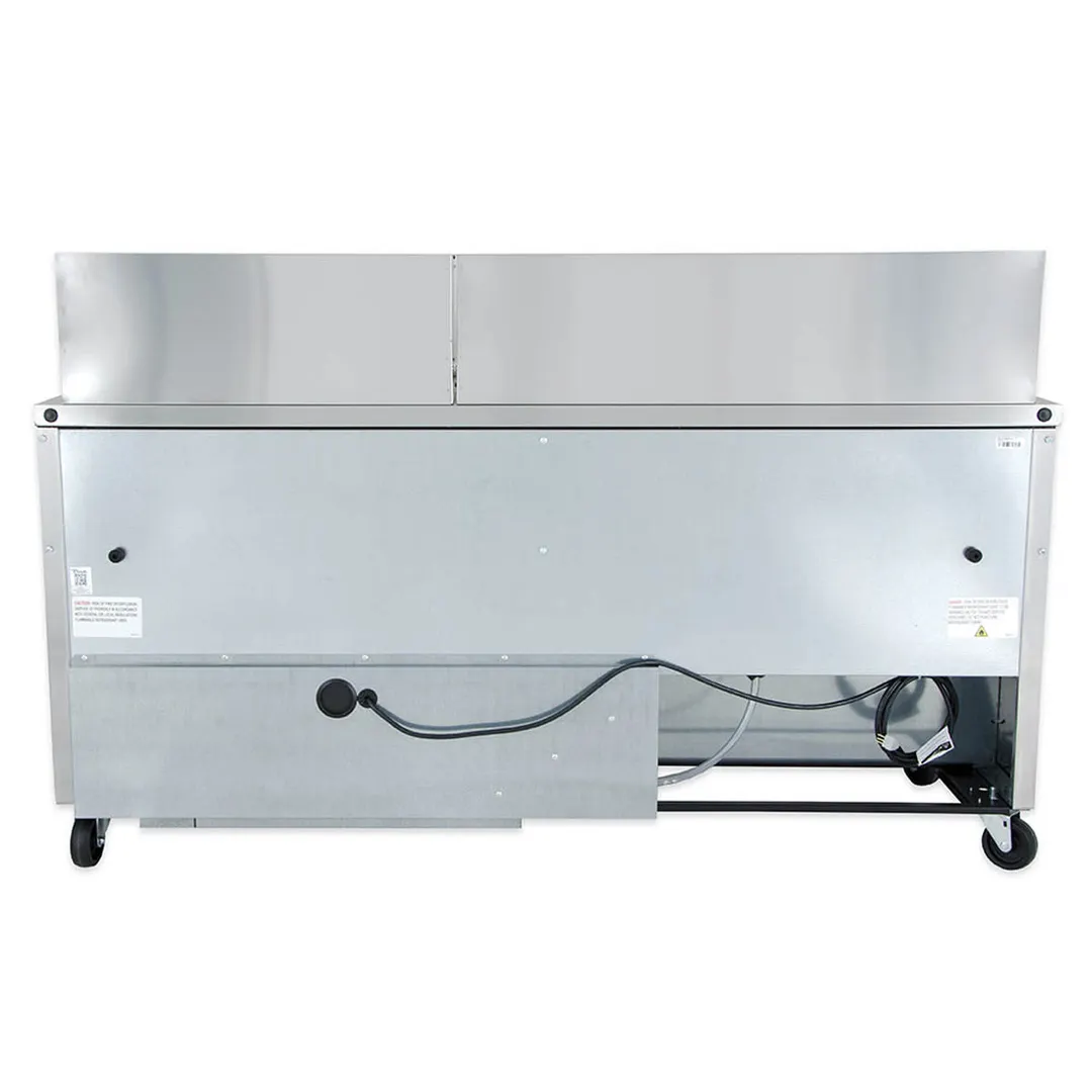True TSSU-72-30M-B-ST-HC 72" Mega Top Sandwich/Salad Prep Table w/ 3 Doors, 30 Pans