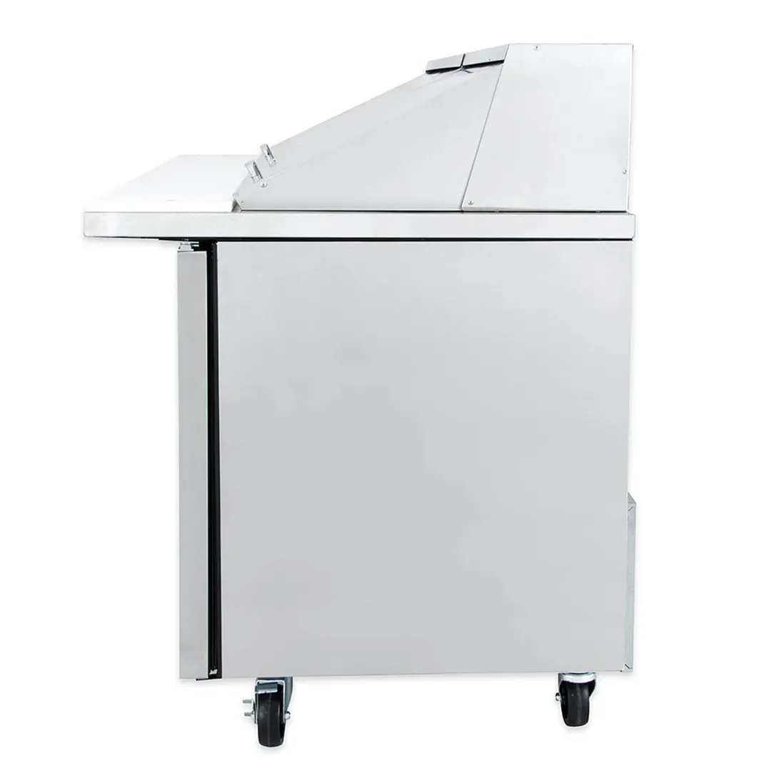 True TSSU-72-30M-B-ST-HC 72" Mega Top Sandwich/Salad Prep Table w/ 3 Doors, 30 Pans