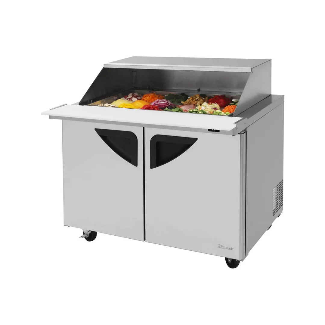Turbo Air TST-48SD-18-N-SL 48" Mega Top Sandwich/Salad Prep Table w/ 2 Doors, 18 Pans