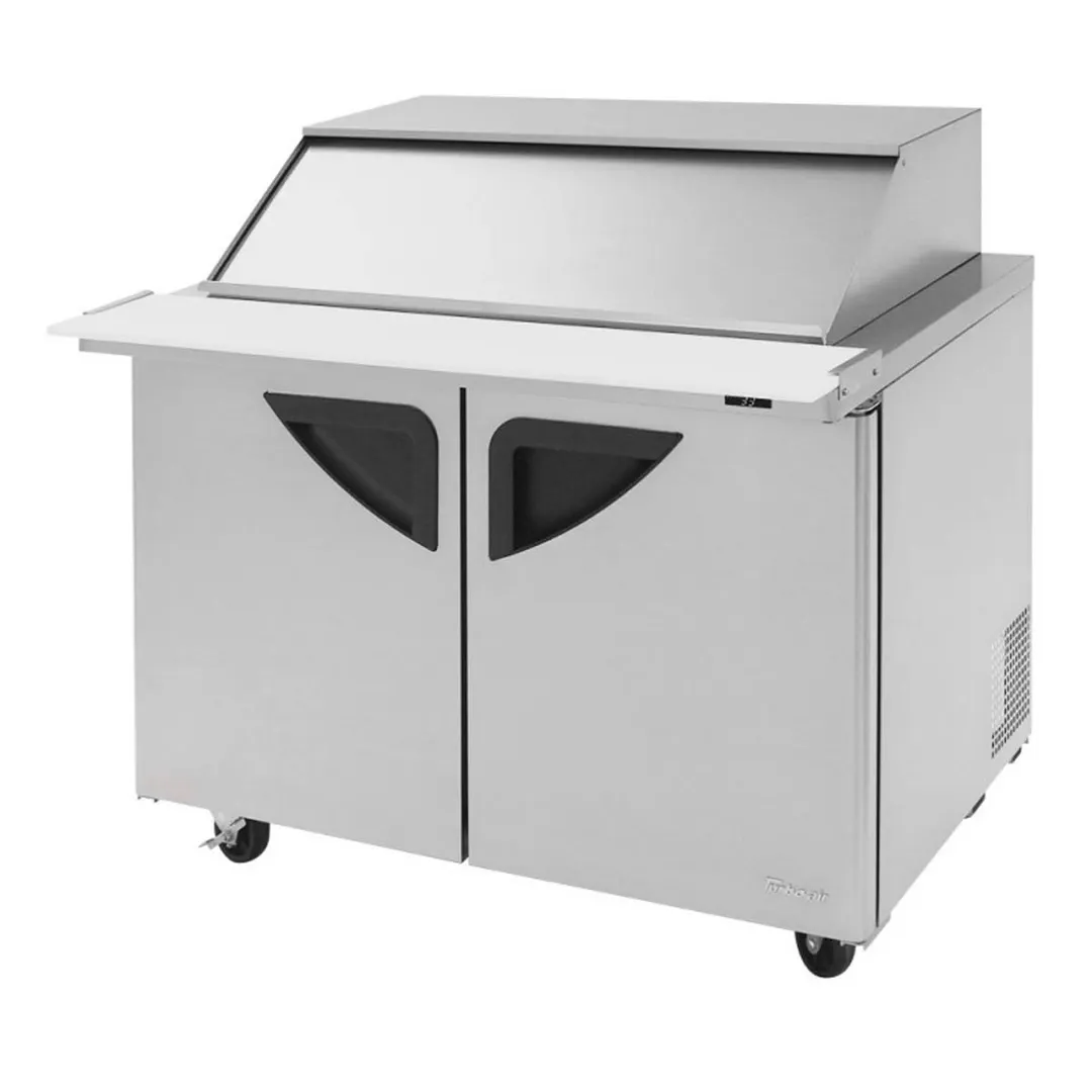 Turbo Air TST-48SD-18-N-SL 48" Mega Top Sandwich/Salad Prep Table w/ 2 Doors, 18 Pans