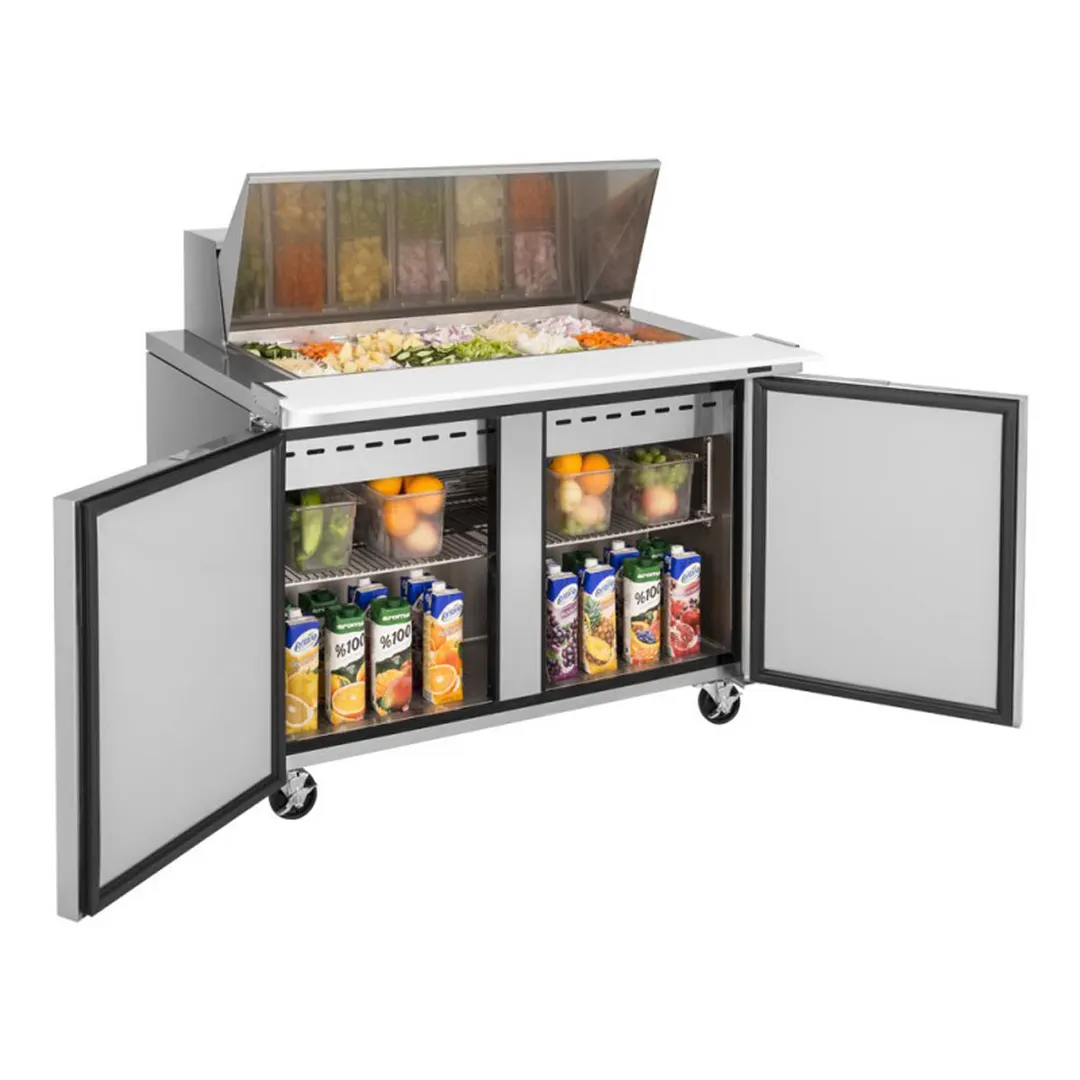 Turbo Air TST-48SD-18-N 48" Mega Top Sandwich/Salad Prep Table w/ 2 Doors, 18 Pans