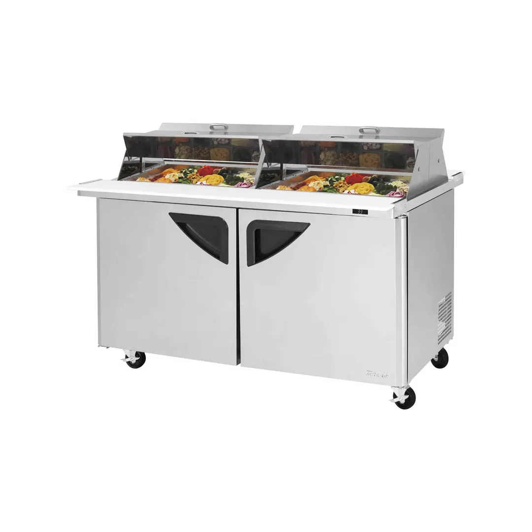 Turbo Air TST-60SD-24-N-DS 60" Mega Top Sandwich/Salad Prep Table w/ 2 Doors, 24 Pans