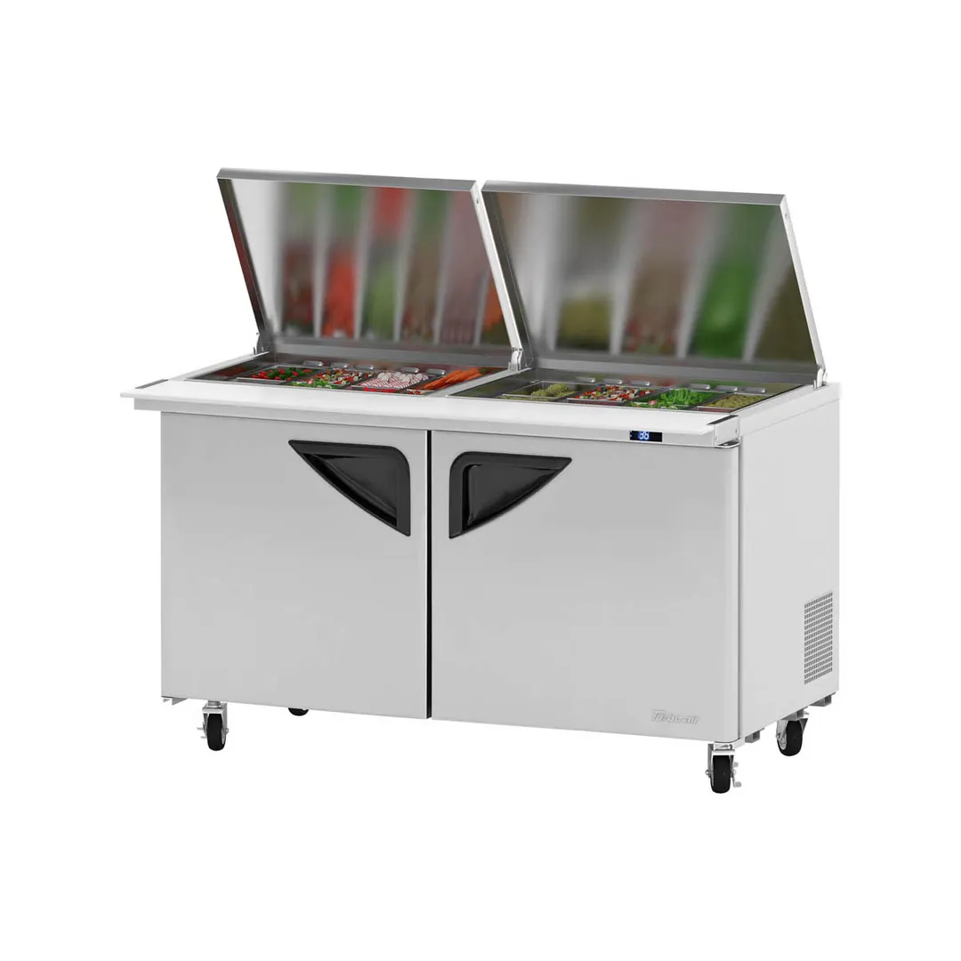 Turbo Air TST-60SD-24-N-FL 60" Mega Top Sandwich/Salad Prep Table w/ 2 Doors, 24 Pans