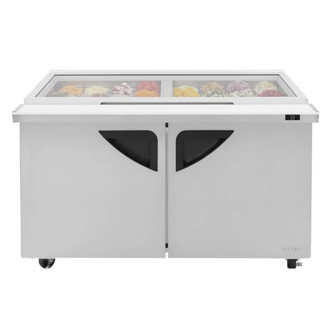 Turbo Air TST-60SD-24-N-GL 60" Mega Top Sandwich/Salad Prep Table w/ 2 Doors, 24 Pans
