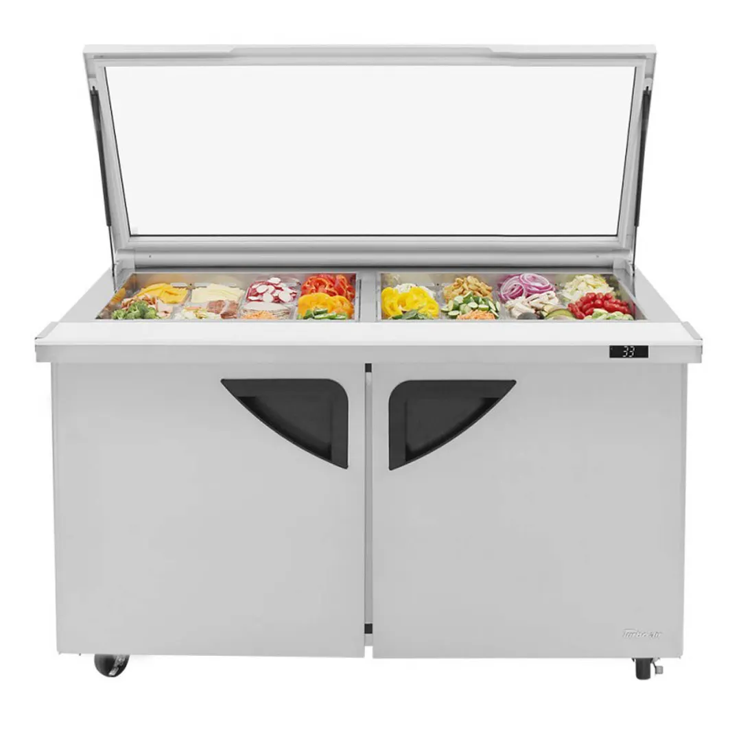 Turbo Air TST-60SD-24-N-GL 60" Mega Top Sandwich/Salad Prep Table w/ 2 Doors, 24 Pans